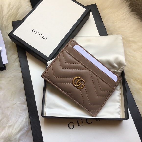 pink gucci card holder